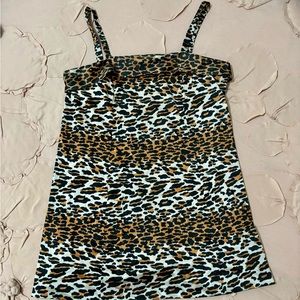 60s Leopard Slip Dress Chemise Vanity Fair Size XS/S